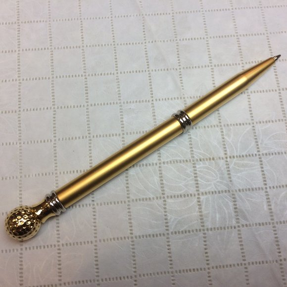 NWOT Vintage Gold Tone Ball Point Pen in Box. New, never used. - Picture 1 of 12